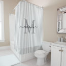 Search for gray and white stripe shower curtains For her