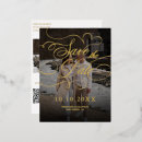 Search for gold foil save the date postcards Modern calligraphy