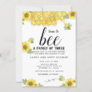 Search for soon to be family of three Bee baby shower