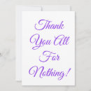 Search for sarcastic thank you cards Leaving