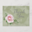 Search for elegant feminine pink roses thank you cards stylish