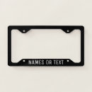 Search for modern license plate frames Black