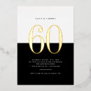 Search for 60th birthday invitations Gold foil