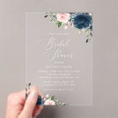 Search for navy bridal shower invitations Greenery