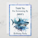 Search for pool party thank you cards Shark