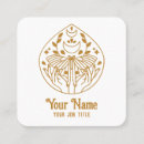 Search for crescent moon business cards Gold