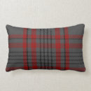 Search for red black gray pillows Tartan