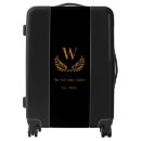 Search for unique luggage Black and gold