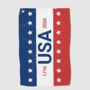 Search for red white and blue golf towels Usa