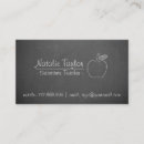Search for home tutor business cards Chalkboard