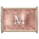 Search for rose gold serving trays glitter