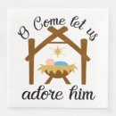 Search for christian christmas napkins Manger