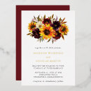Search for rustic purple sunflower wedding invitations Floral