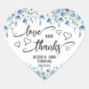 Search for heart shape thank you stickers Love and thanks