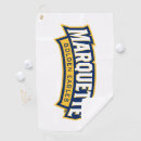 Search for college golf towels Marquette golden eagles logo