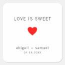 Search for love is sweet wedding stickers Minimalist