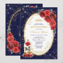Search for red rose quinceanera invitations Quinceañera