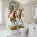 Search for horse shower curtains Wild horses