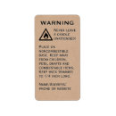 Search for warning labels Apiary