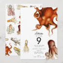 Search for sea life birthday invitations Octopus