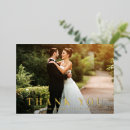 Search for gold foil thank you cards Bride and groom photo