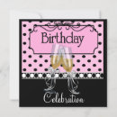 Search for wine glass birthday invitations Black