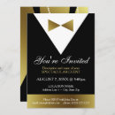 Search for formal dinner party invitations Black and gold