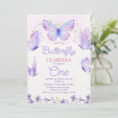 Search for butterfly 1st birthday invitations Whimsical