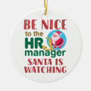 Search for manager ornaments Santa