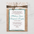 Search for burlap and lace wedding invitations Rustic