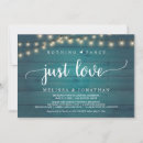 Search for teal wedding invitations Nothing fancy just love