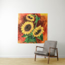 Search for sunflower tapestries Watercolor