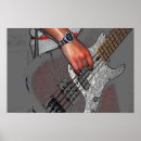 Search for bass guitar art Red