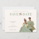 Search for happily ever after wedding save the dates Princess and the frog