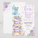 Search for purple tea party invitations Tea for two