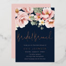 Search for navy and pink bridal shower invitations Rose gold