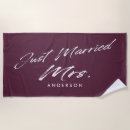 Search for just married beach towels Newlywed