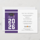 Search for purple and white graduation invitations Grad party