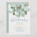 Search for succulents birthday invitations Greenery
