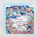 Search for mermaid shark birthday invitations Ocean