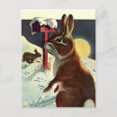 Search for rabbit postcards Vintage christmas