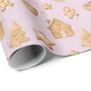 Search for pink gingerbread wrapping paper Festive