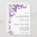Search for lilac and white wedding invitations Purple