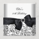Search for silver black white 50th birthday invitations Party