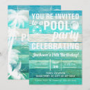 Search for end of summer birthday invitations Swimming