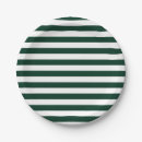 Search for green and white striped plates Trendy