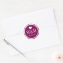 Search for burgundy wedding stickers Monogrammed