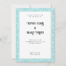 Search for blue damask wedding invitations white
