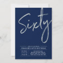 Search for navy blue silver birthday invitations Simple