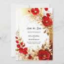 Search for red gold save the dates Simple